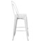 Emma and Oliver Commercial Grade 4 Pack 30" High Distressed Metal Indoor-Outdoor Barstool with Back